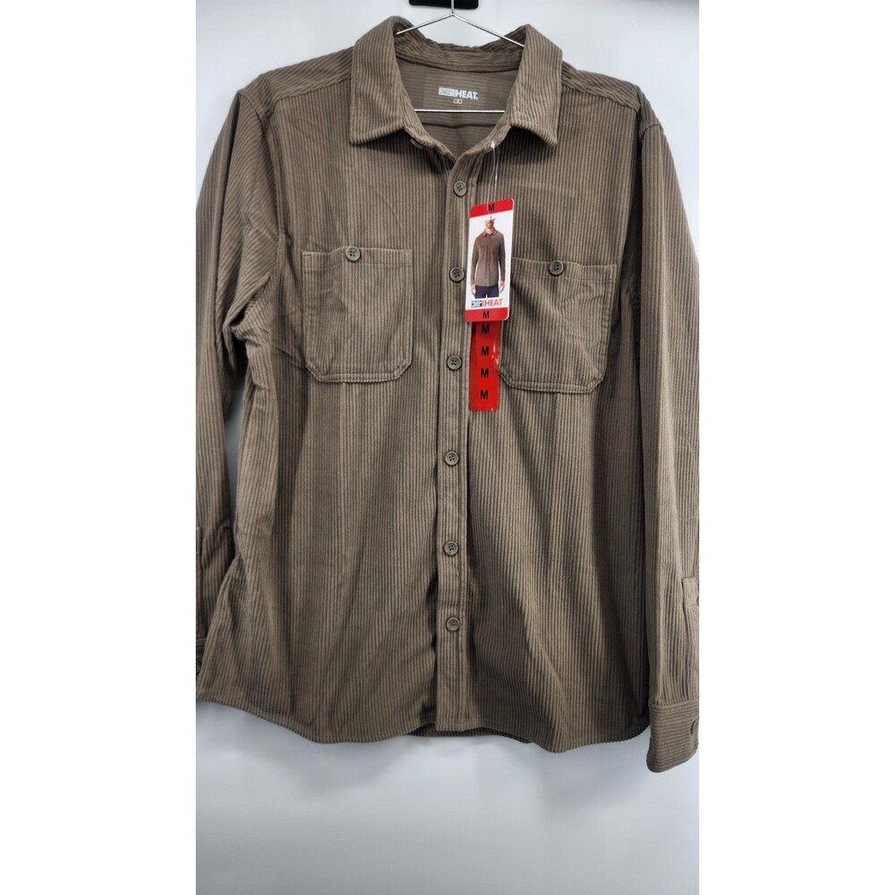 32 Degrees Men's‎ Medium British Khaki Corduroy Overshirt NWT